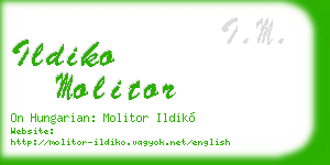 ildiko molitor business card